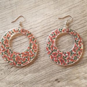 Cherry hoop earrings